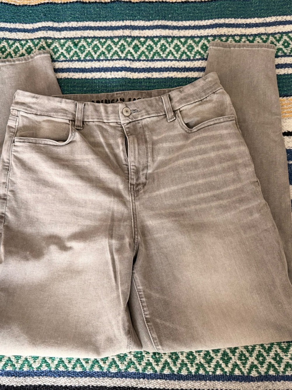 EUC American Eagle Outfitters gray women’s Hi Rise jeggings 14 Long